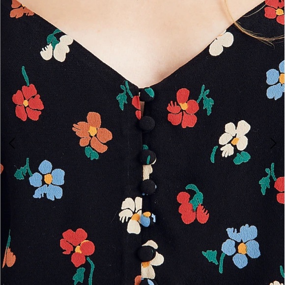 Madewell Button-Down Cami in Pressed Flowers - Picture 5 of 7